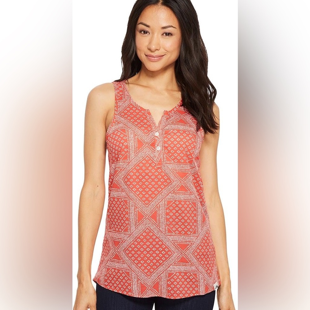 The North Face Barilles Tank Top Sunbaked Red Bandana Print Women's Sleeveless